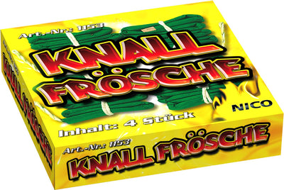Knallfrösche, 4er-Schachtel