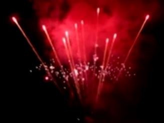 Gold Rain To Red Comet With Red Strobe Mine - Single Row