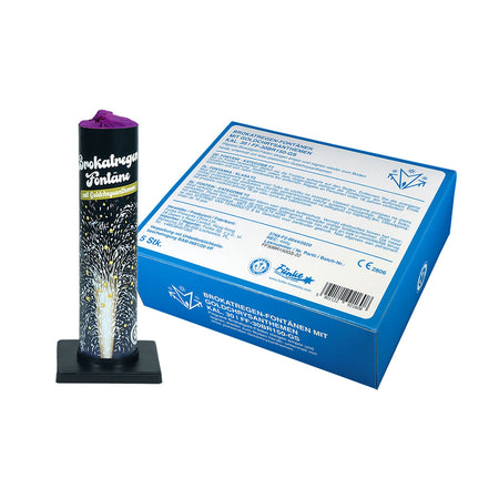 Brokatregen Fontäne mit Goldchrysanthemen (5er Set) - Lichtenrader Feuerwerkverkauf