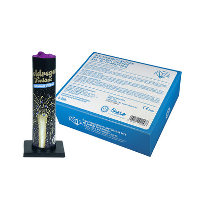 Goldregen-Fontäne mit blauen Sternen (5er Set)