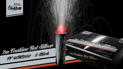 7m Fontäne Rot-Silber