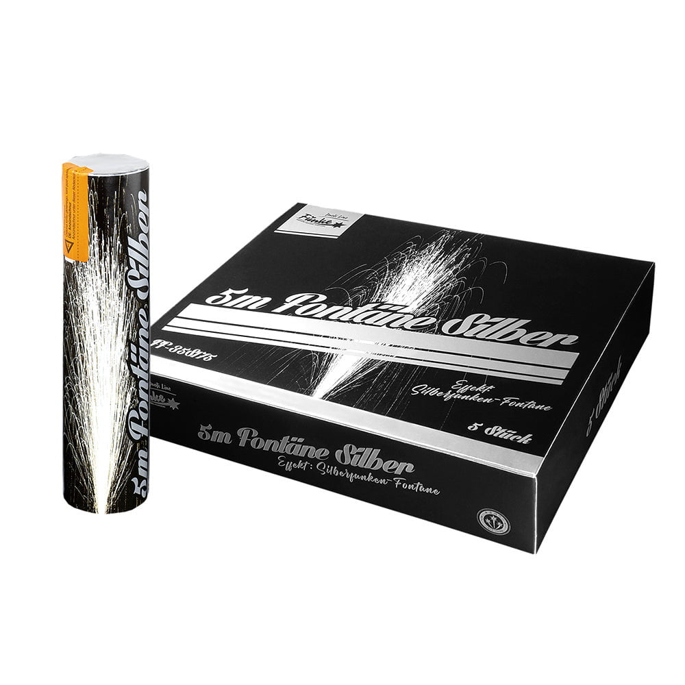 5m Fontäne Silber (Batch 2020) - Lichtenrader Feuerwerkverkauf