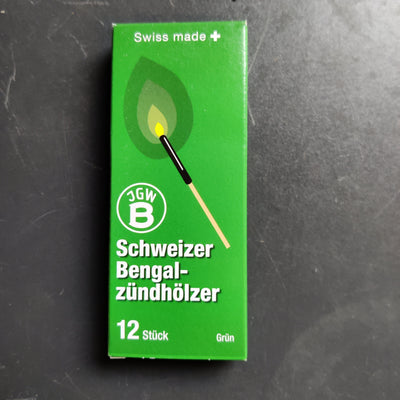 Schweizer Bengalzündhölzer - grün